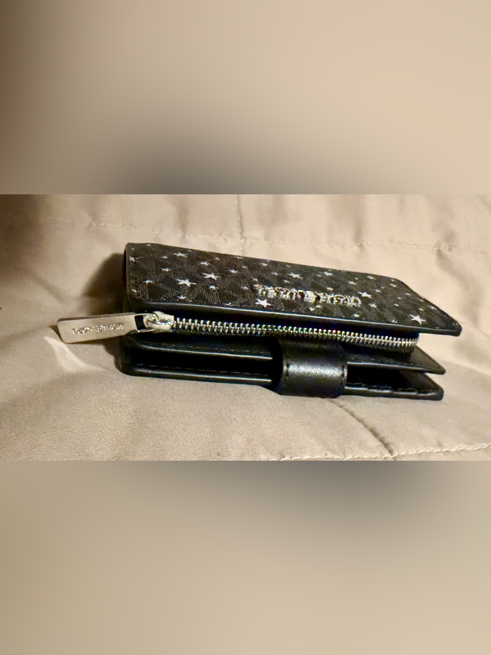 Michael Kors Black Star-Print Arden Leather Satchel with matching wallet - Picture 11 of 13